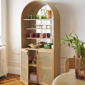 La Redoute Interieurs Highboard Aus Eichenfurnier Und Rohrgeflecht, Matheo