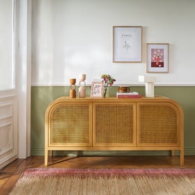 La Redoute Interieurs 3-türiges Sideboard, Eiche, Furniert Und Mit Rattangeflecht, Madara