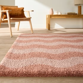 Rechteckiger Teppich Nami, Wellenmuster