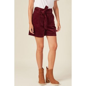 Jupe short droite velours bleu marine Bonobo La Redoute