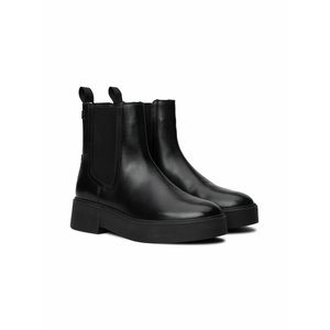 Leather cowboy boots with block heel Tommy Hilfiger La Redoute