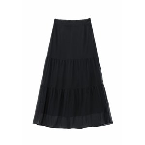 Jupe longue voile noir best sale