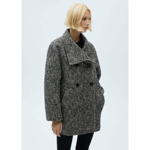Manteau maille bouclette noir Mango La Redoute
