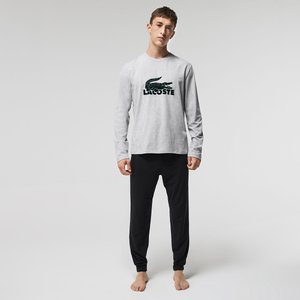 Pyjama bottoms with tricolour waistband navy blue Lacoste La Redoute