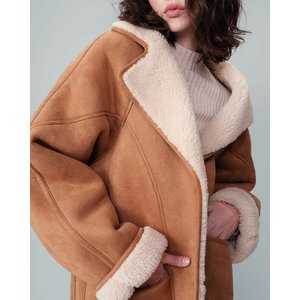 Manteau fausse fourrure marron femme La Redoute