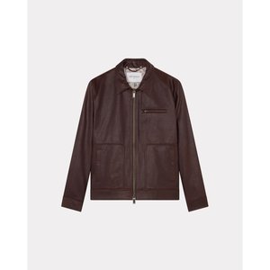 Blouson en cuir teddy brush marron Chevignon La Redoute