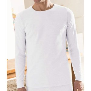 Thermolactyl ribbed t shirt with long sleeves grey marl Damart La Redoute