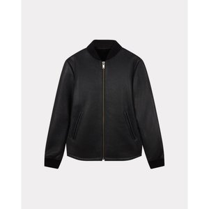 Blouson aviateur en cuir gyver vintage noir Chevignon La Redoute