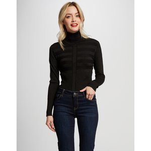 Pull col montant zippe Morgan noir La Redoute