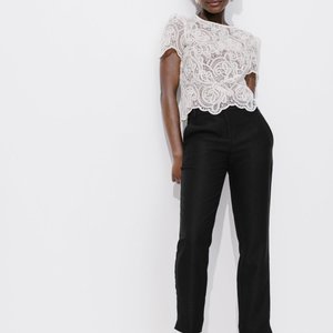 Pantalon cigarette uni Promod La Redoute