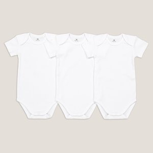 Pack of 3 bodysuits in organic cotton white La Redoute Collections La Redoute