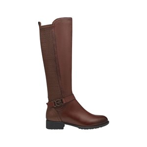 Brown knee high boots flat heel top