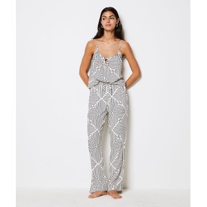 Pantalon coupe large a motif camelia imp multicolore Etam La Redoute
