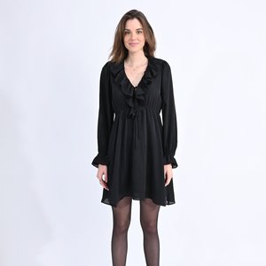 Robe manches longues col v noue noir Molly Bracken La Redoute