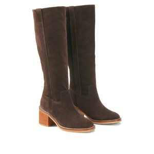 Calf length suede boots clearance