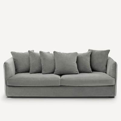 Canapé 3, 4 ou 5 places, en velours stonewashed, Neo Chiquito AM.PM