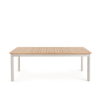 Mesa de jardim com extensões, alumínio e teca, Isabbo AM.PM