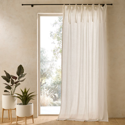 Siobane Embroidered Linen & Lyocell Voile Curtain AM.PM