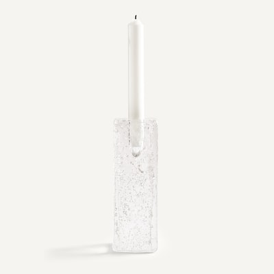 Handgeblazen glazen kandelaar, hoogte 18 cm, CASARE AM.PM