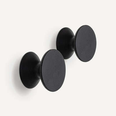 Set di 2 appendiabiti in rovere massello ø 8 cm, Arame AM.PM