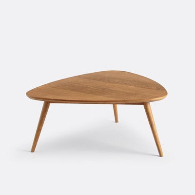 Mesa de centro vintage em carvalho e folheado de madeira, Quilda LA REDOUTE INTERIEURS