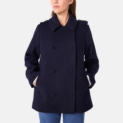 Caban femme en drap de laine PETIT BATEAU