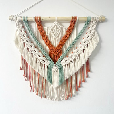 Painel de decoração de parede em macramé, MACRAMAR MACRAMAR