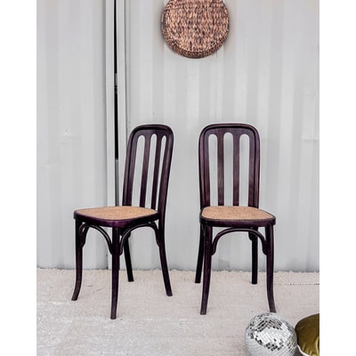 Paire de chaises en bois Claude N°608 - Bon état DEBONGOUT