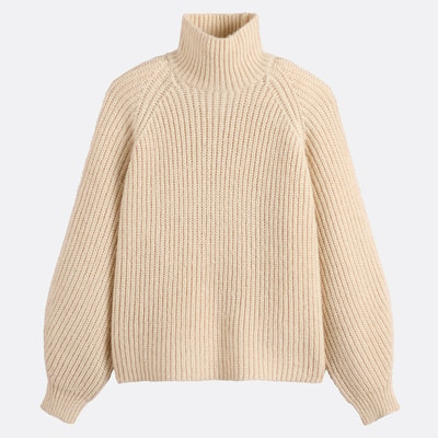 Overdimensjonert genser/genser med høy hals i grove strikkeplagg LA REDOUTE COLLECTIONS