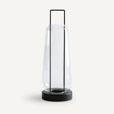 Laterne Yoroko, Glas und Eisen, H. 53 cm AM.PM
