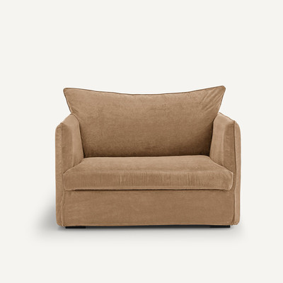 Fauteuil XL velours stonewashed, Neo Chiquito AM.PM