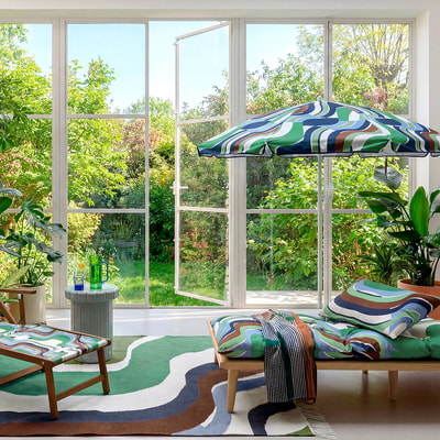 Colchão de chão para exterior, 120 x 60 cm, estampado geométrico, SONGE MAPOÉSIE X LA REDOUTE INTÉRIEURS
