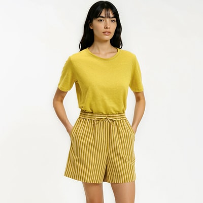 T-Shirt, runder Ausschnitt, Leinen LA REDOUTE COLLECTIONS