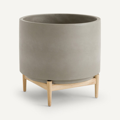 Vaso com suporte em hévea, alt. 45cm, Florian AM.PM