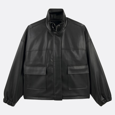Blouson court en simili, fermeture zippée LA REDOUTE COLLECTIONS