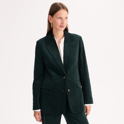Ribfluwelen blazer, recht model, knoopsluiting ANNE WEYBURN
