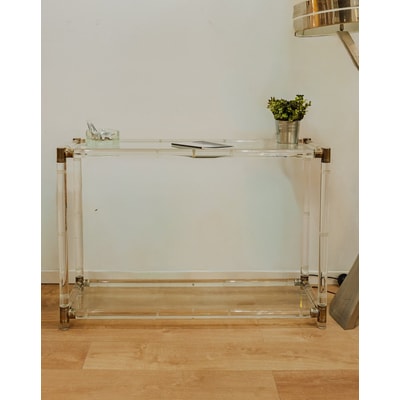 Console en verre Hanna N°813 - Bon état DEBONGOUT