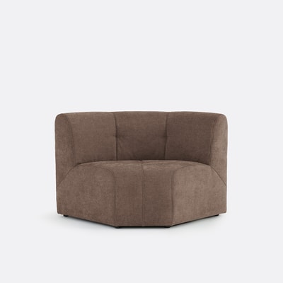 1-zits modulaire hoektafel fauteuil van fijn chenille, ANETA LA REDOUTE INTERIEURS