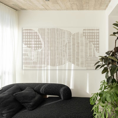 Tableau canopée beige en toile imprimée, 150x90 cm ACTE DECO