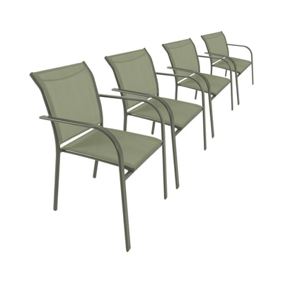 Fauteuil de jardin aluminium (lot de 4) AMARA SWEEEK