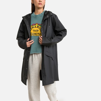 Waterdichte unisex jas met kap, Mi-Long Jacket RAINS