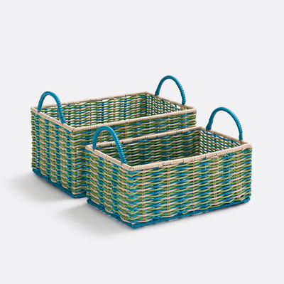Lot de 2 paniers tressés en scoubidou, Myca LA REDOUTE INTERIEURS