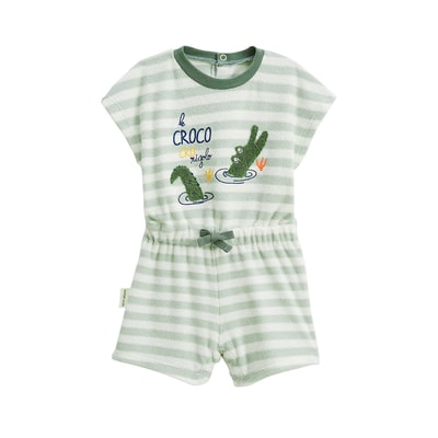 Combishort bébé en éponge Crocro rigolo PETIT BEGUIN