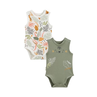 Lot de 2 bodies bébé sans manches Dumbea PETIT BEGUIN