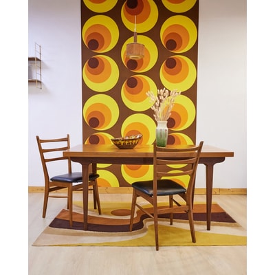 Table à manger scandinave en bois Karla N°1124 - Bon état DEBONGOUT