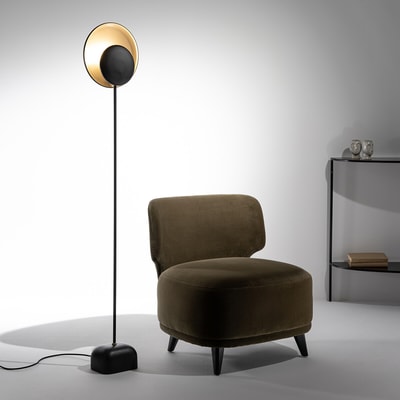 Lampadaire, réflecteurs noir et moka, Naton AM.PM