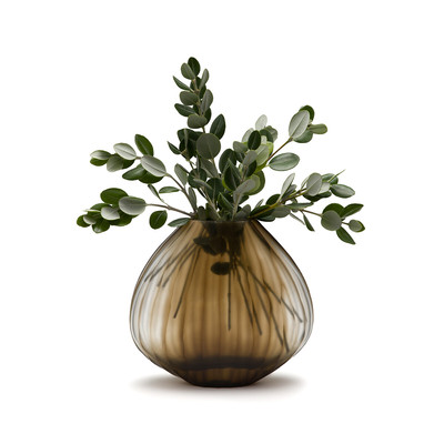 Vase en verre givré strié petit modèle, Almora AM.PM
