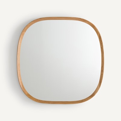 Miroir organique chêne massif et MDF, H80cm, Orion AM.PM