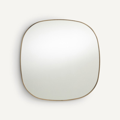 Miroir métal acier laiton vieilli H80 cm, Caligone AM.PM