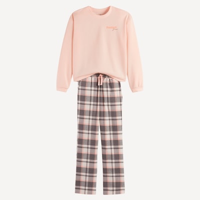 Pyjama van molton en flanel LA REDOUTE COLLECTIONS
